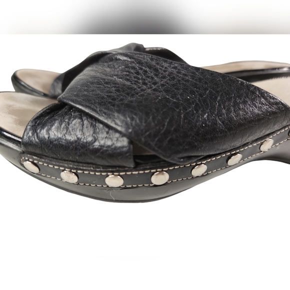 Cole Haan Leather Studded Clog Wedge Sandal - Picture 8 of 11